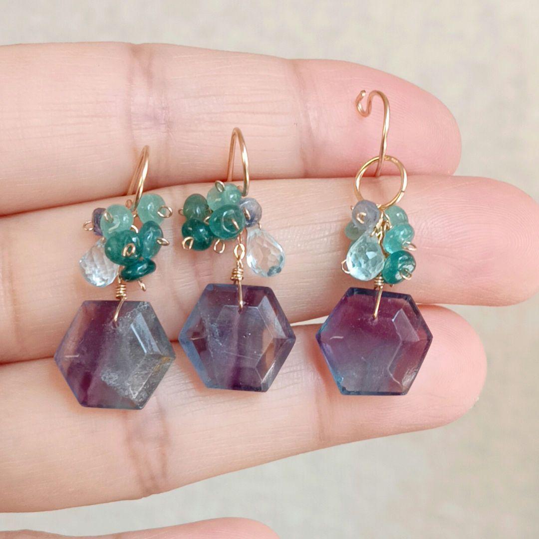 14kgf ブルーパープルフローライトトップ♡