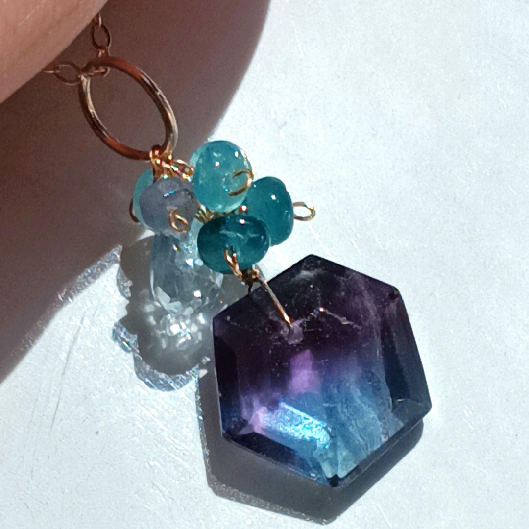 14kgf ブルーパープルフローライトトップ♡