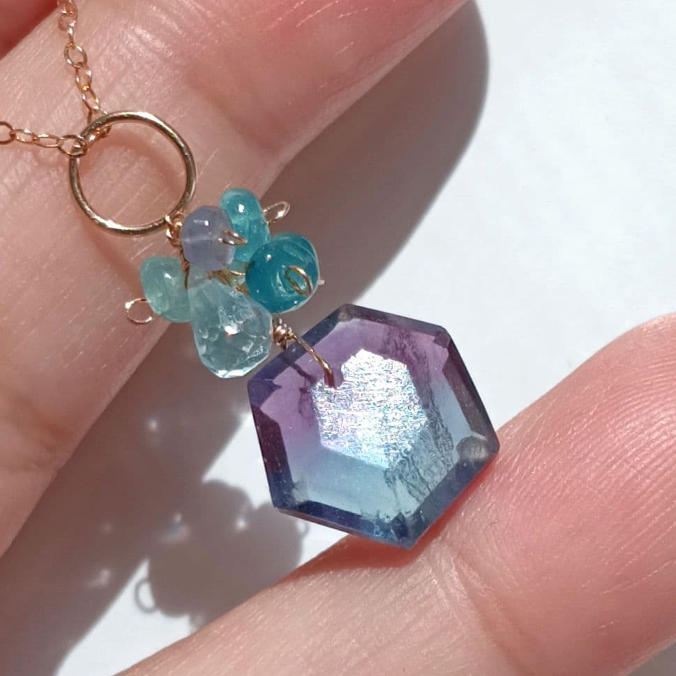 14kgf ブルーパープルフローライトトップ♡