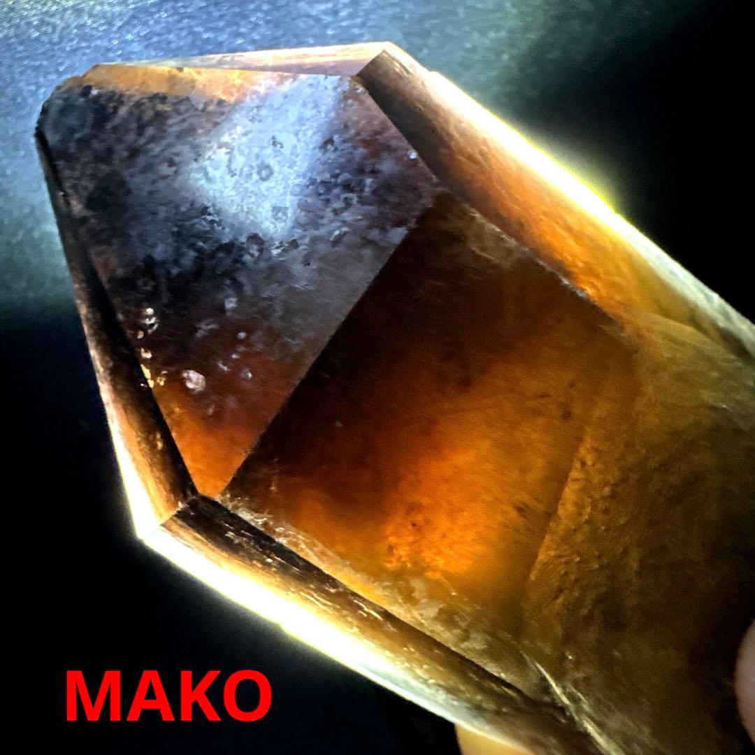 M1962☆黒水晶(モリオン)六角柱588g☆天然石　原石