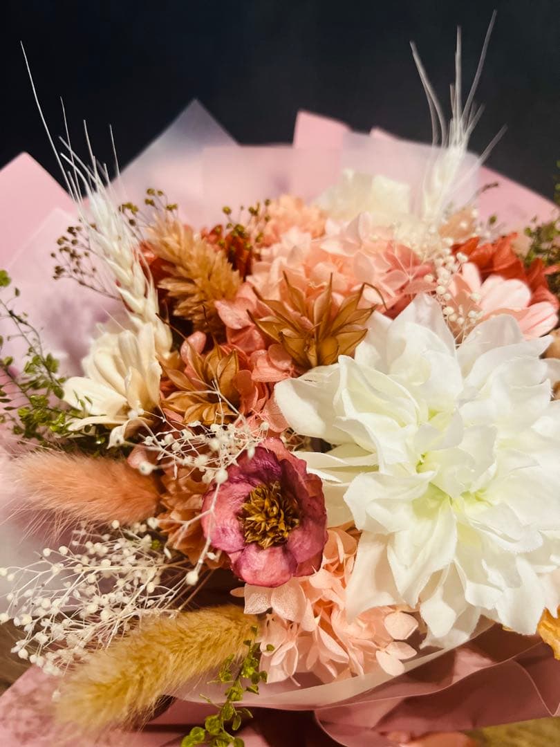 枯れない数年飾れ飾れる❤︎ プリザーブドフラワー ❤︎ドライフラワーブーケ