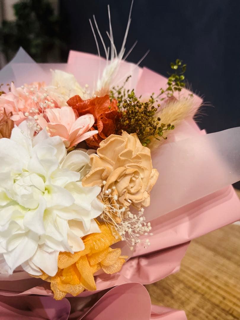 枯れない数年飾れ飾れる❤︎ プリザーブドフラワー ❤︎ドライフラワーブーケ