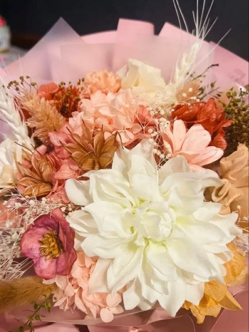 枯れない数年飾れ飾れる❤︎ プリザーブドフラワー ❤︎ドライフラワーブーケ