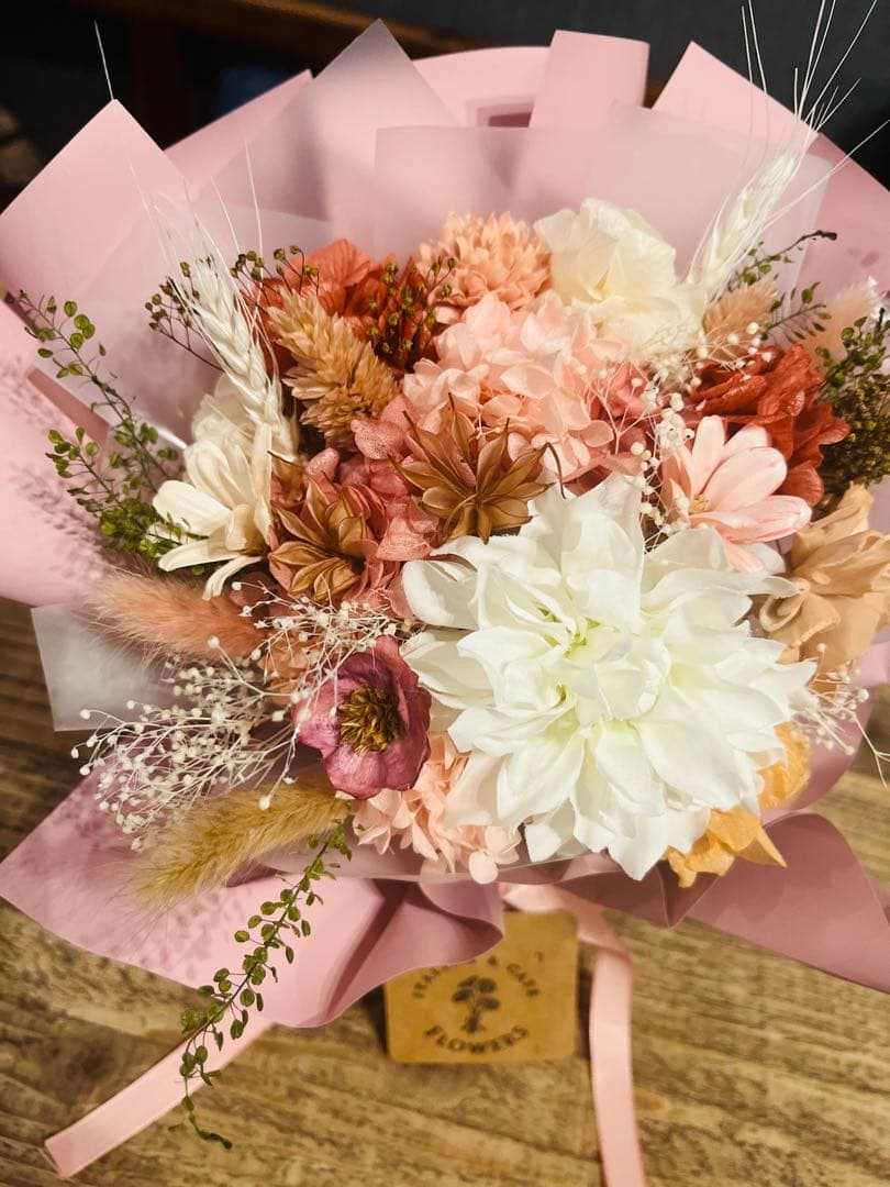 枯れない数年飾れ飾れる❤︎ プリザーブドフラワー ❤︎ドライフラワーブーケ