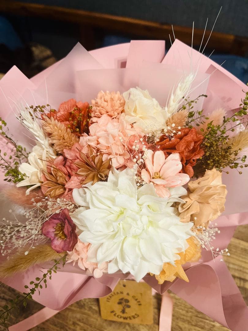 枯れない数年飾れ飾れる❤︎ プリザーブドフラワー ❤︎ドライフラワーブーケ