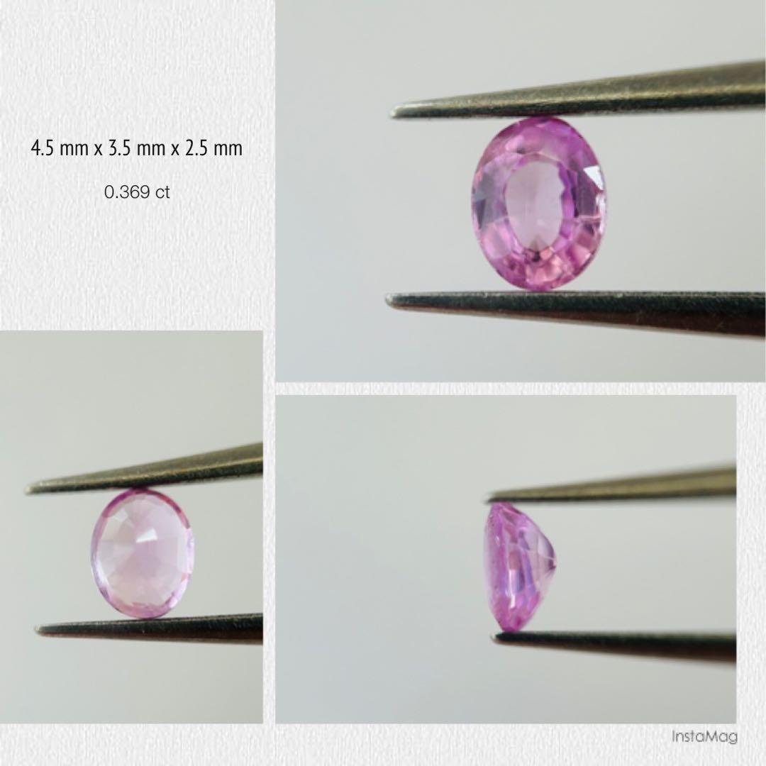 (M0417-2)『スリランカ産』ピンクサファイア　0.369ct