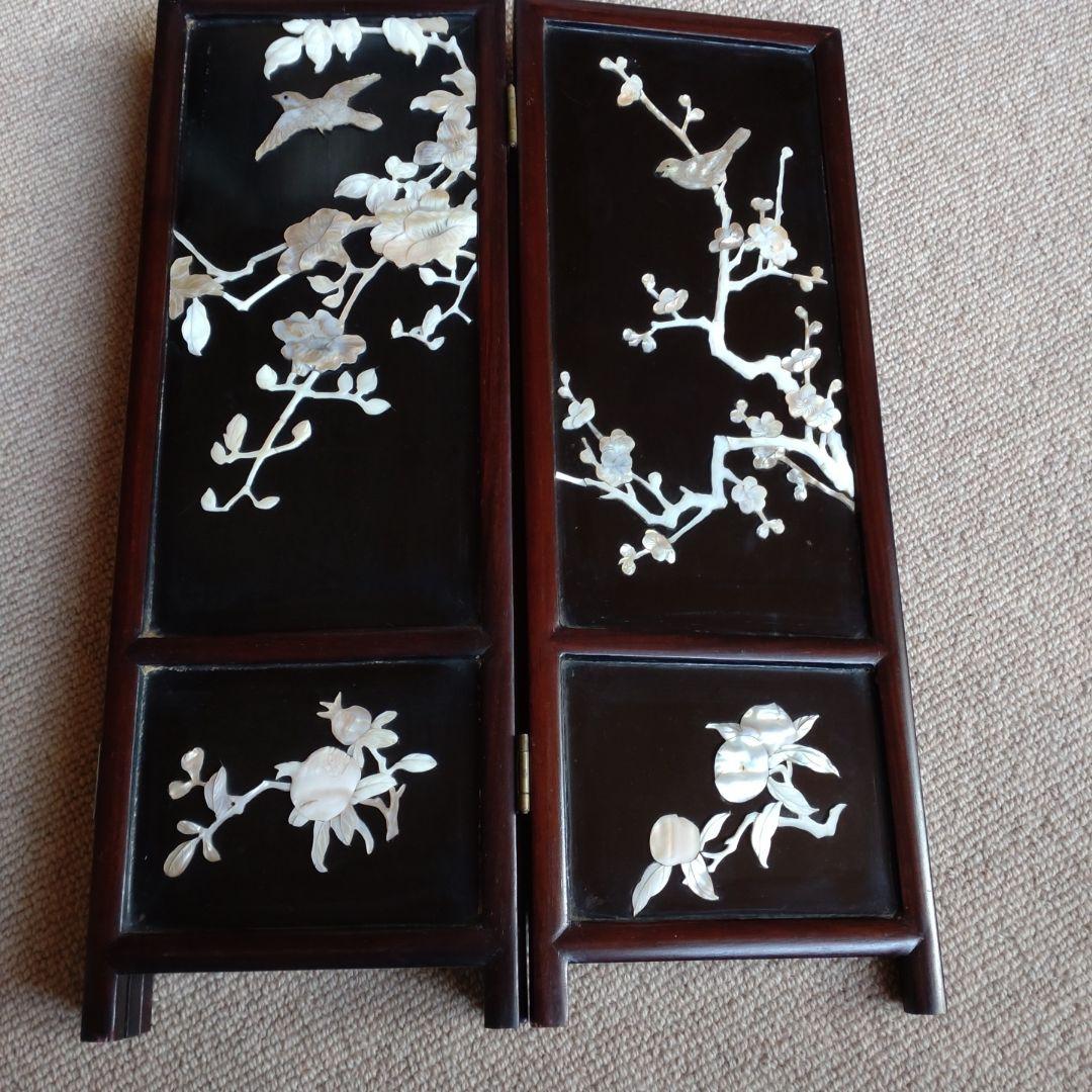 螺鈿屏風(中国製)