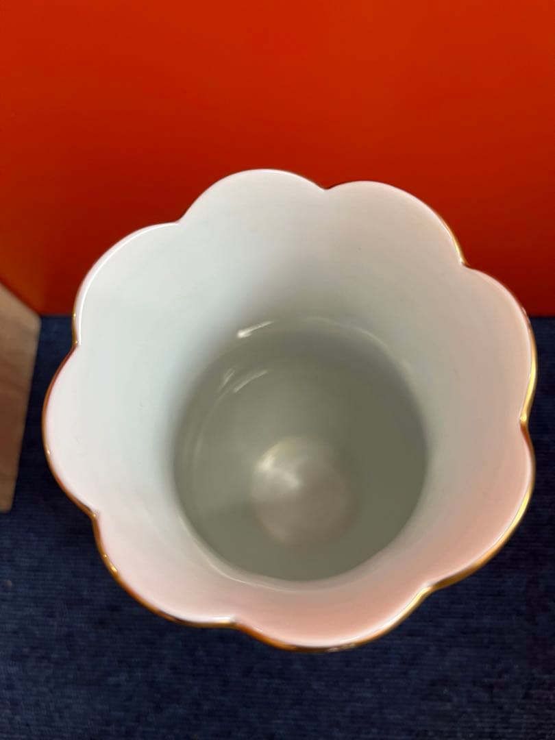 1315  香蘭社 「茶席の花」 花瓶  金彩 4面花絵 花柄