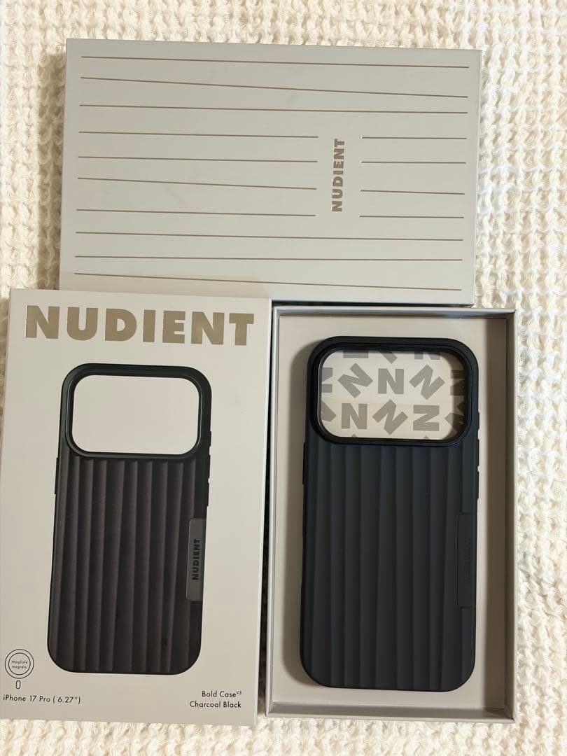 NUDIENT iPhone17Pro ケース カバー ブラック