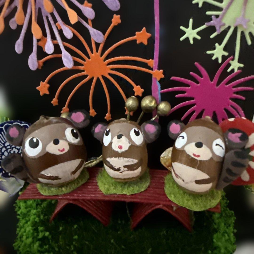 どんぐりアート♡夏のひととき　花火ミニオブジェ　ミニプールオブジェ　小…追加♡