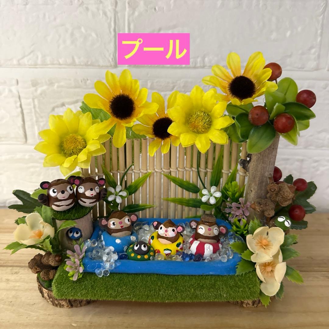 どんぐりアート♡夏のひととき　花火ミニオブジェ　ミニプールオブジェ　小…追加♡