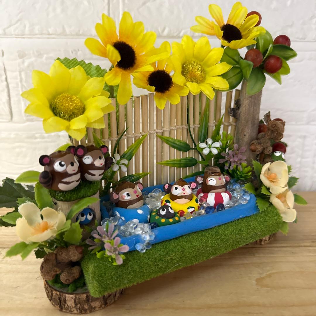 どんぐりアート♡夏のひととき　花火ミニオブジェ　ミニプールオブジェ　小…追加♡