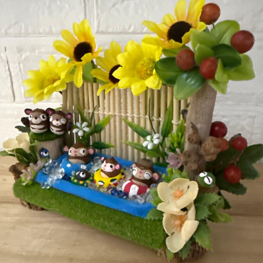 どんぐりアート♡夏のひととき　花火ミニオブジェ　ミニプールオブジェ　小…追加♡