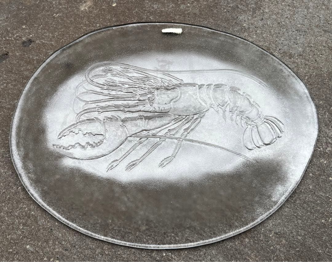 希少 スウェーデン王室御用達　コスタ・ボダ　クリスタル オーバルプレート　2枚組