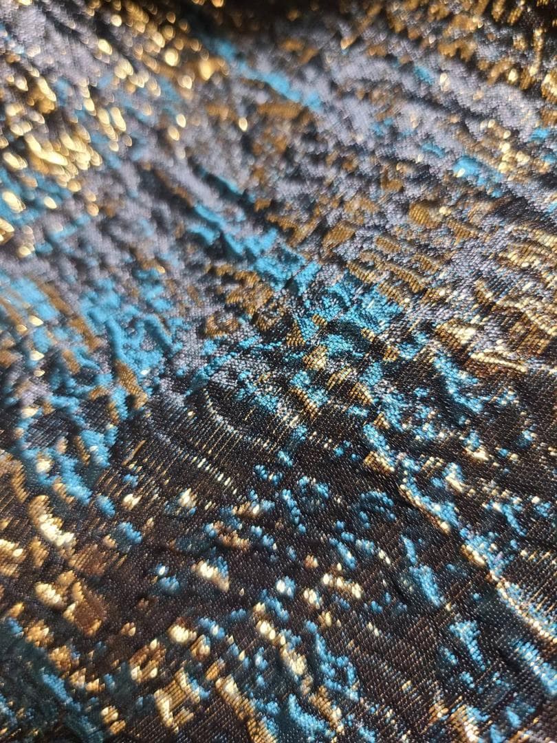 大人の兵児帯　ブルーブラックゴールド1