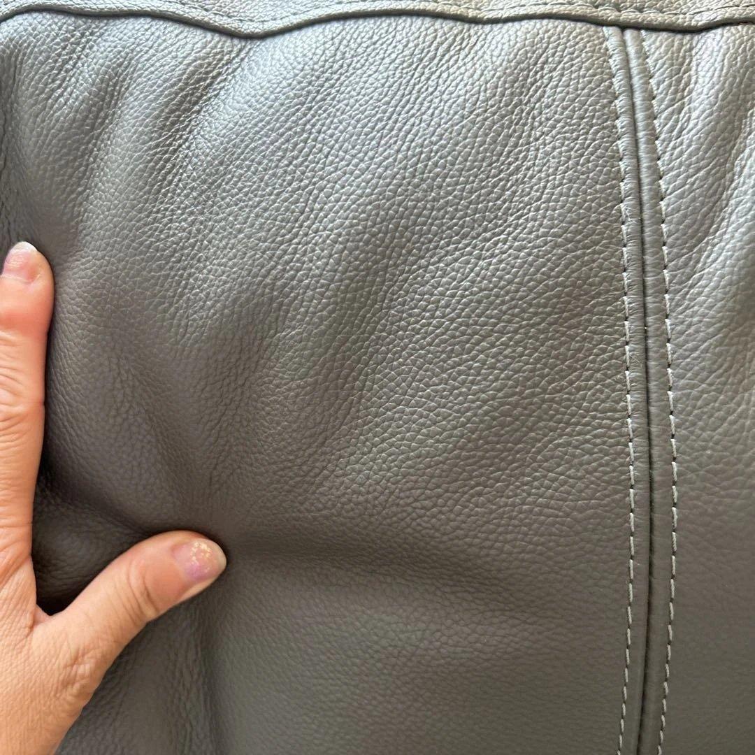 【送料込み】ニトリグレー 合成皮革 コーナーソファ1/2