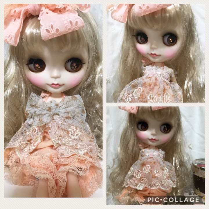 ブライス アウトフィット・オレンジのロンパースセット