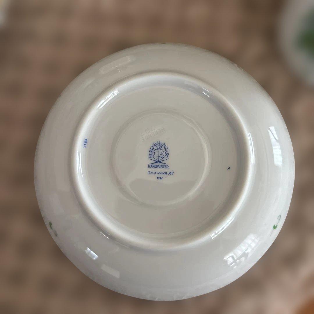 ヘレンド アポニーグリーン　コーヒー カップ＆ソーサー2客セット