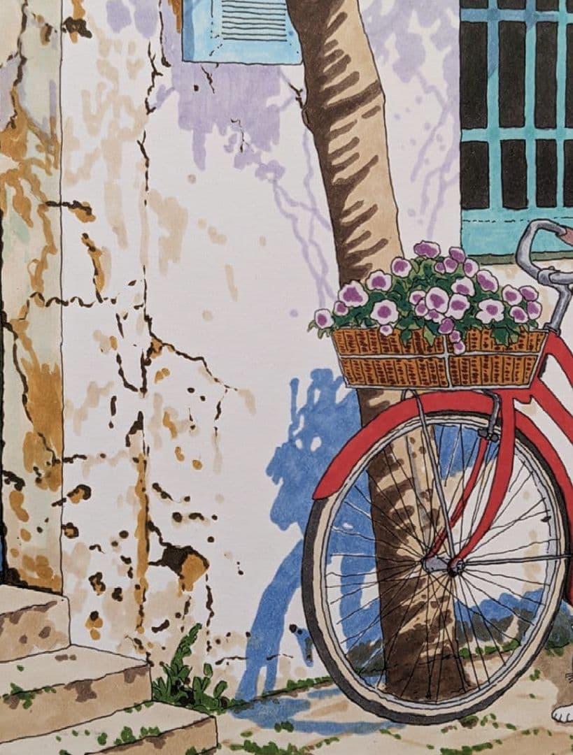 kako　ギリシャ　シャウエン　イラスト　風景画