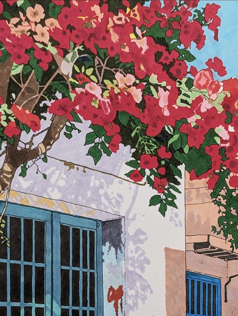 kako　ギリシャ　シャウエン　イラスト　風景画