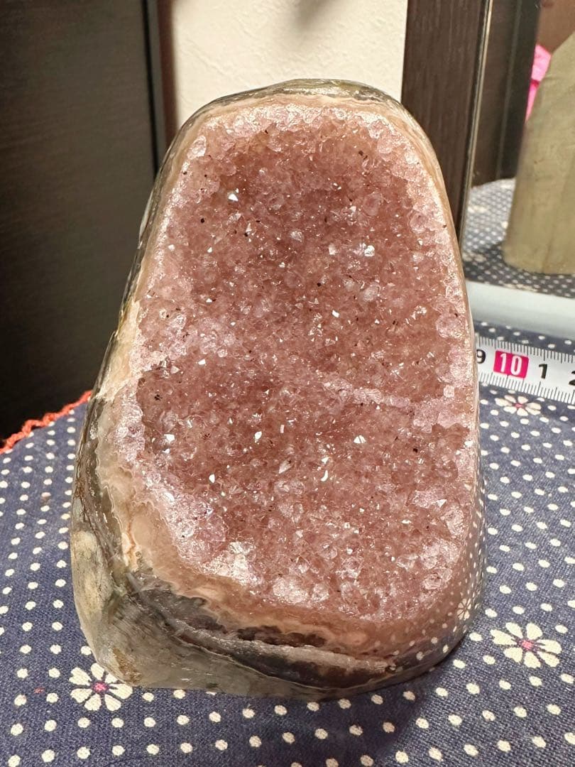 超可愛い　ウルグアイ産アメジストクラスター ピンク色天然石　原石