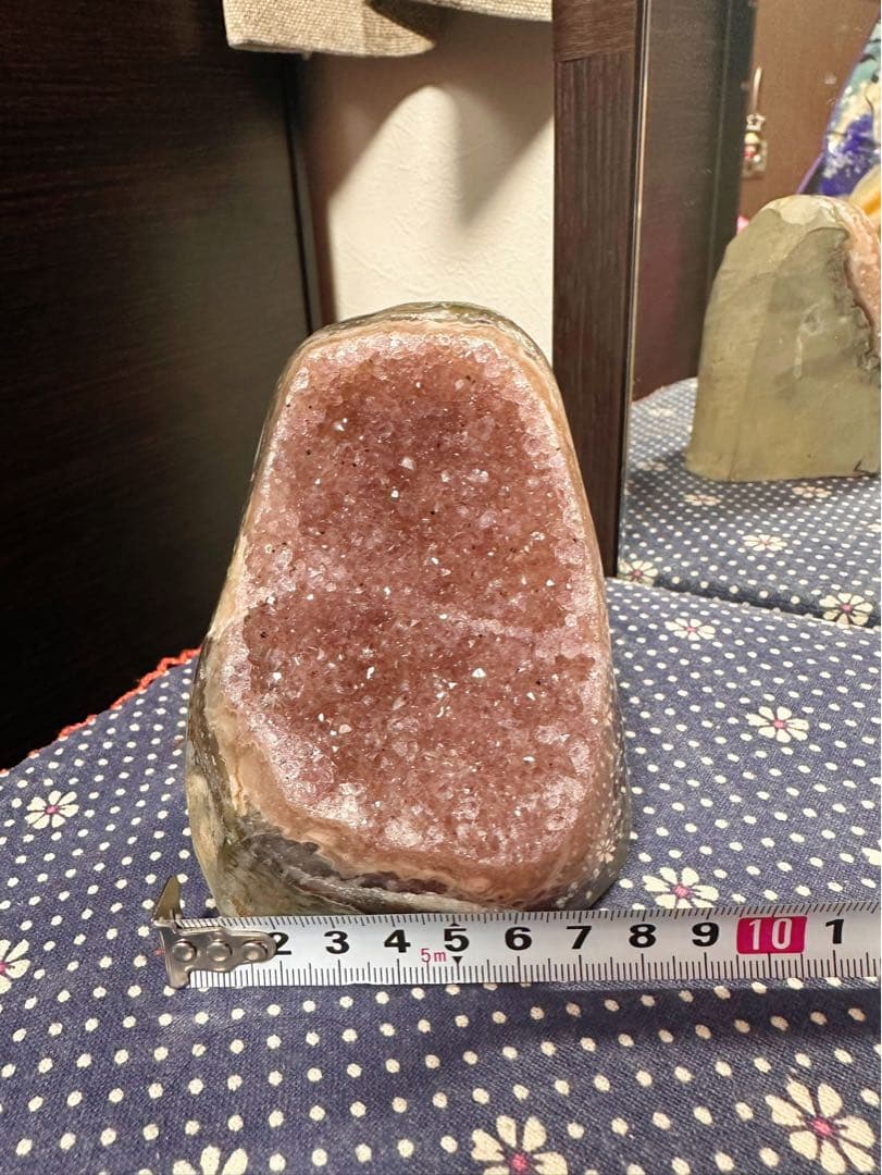 超可愛い　ウルグアイ産アメジストクラスター ピンク色天然石　原石