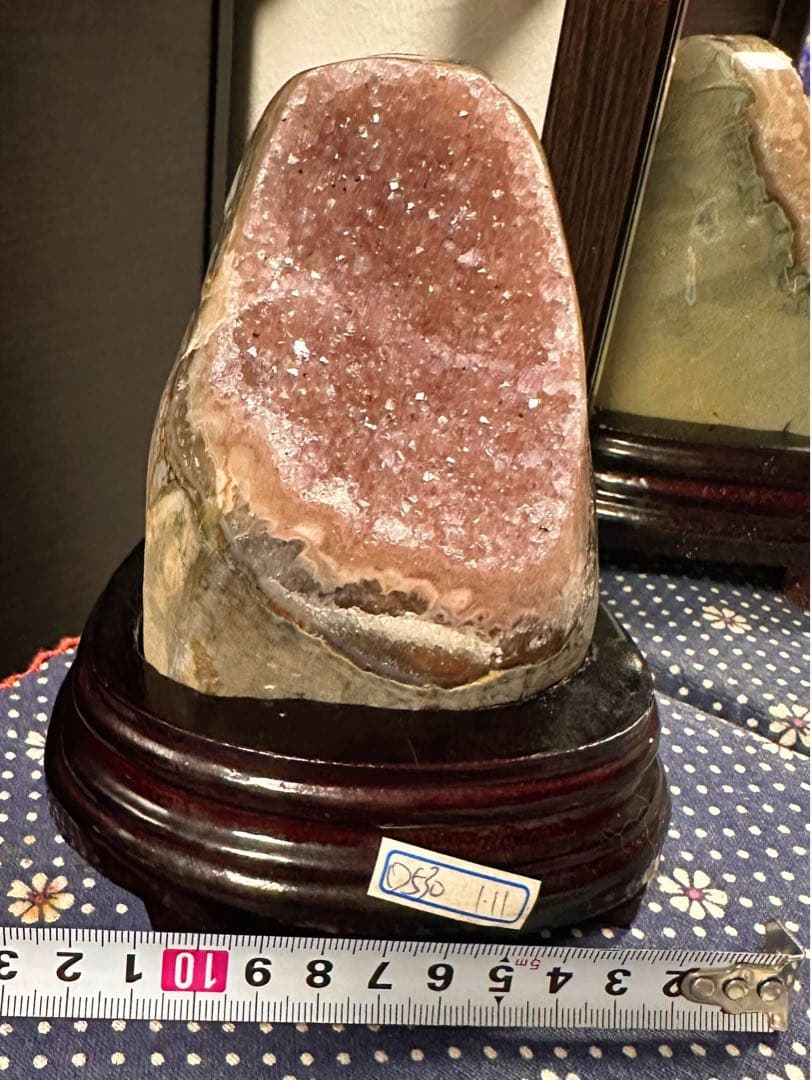 超可愛い　ウルグアイ産アメジストクラスター ピンク色天然石　原石