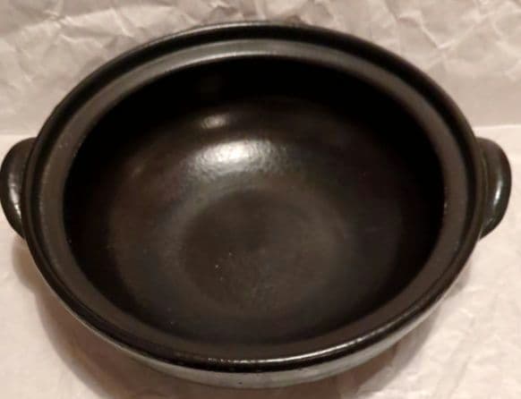 サンエフ健康陶器 土鍋 蒸し板付き 超耐熱 土鍋くん 中8号 黒系 新品