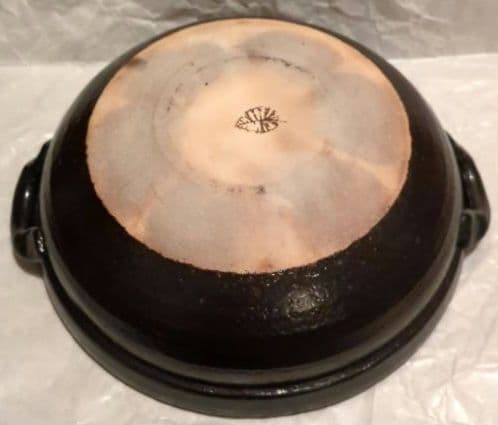 サンエフ健康陶器 土鍋 蒸し板付き 超耐熱 土鍋くん 中8号 黒系 新品