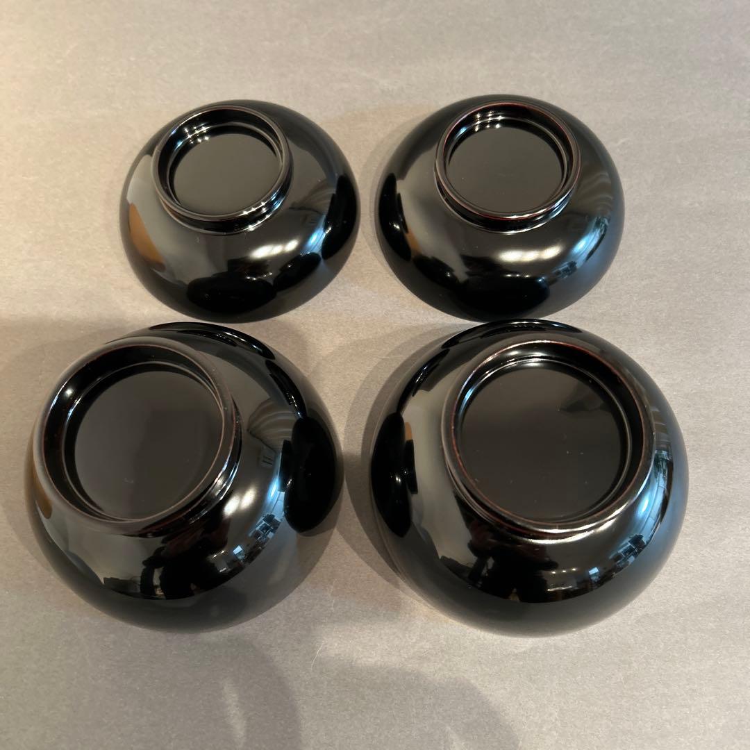 黒漆塗り大椀2客