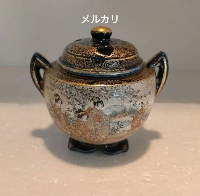 薩摩焼 楠部 明治時代 香炉