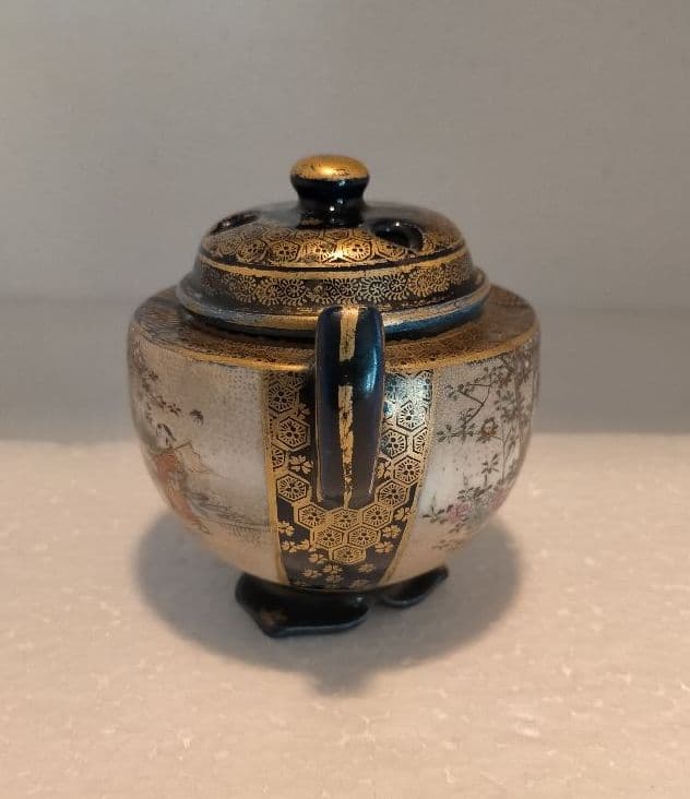 薩摩焼 楠部 明治時代 香炉