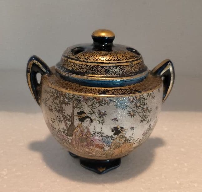 薩摩焼 楠部 明治時代 香炉