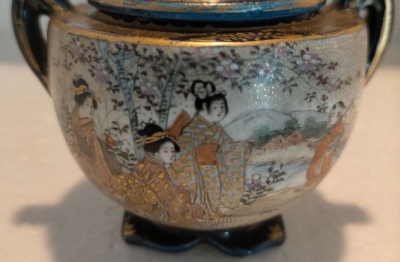 薩摩焼 楠部 明治時代 香炉