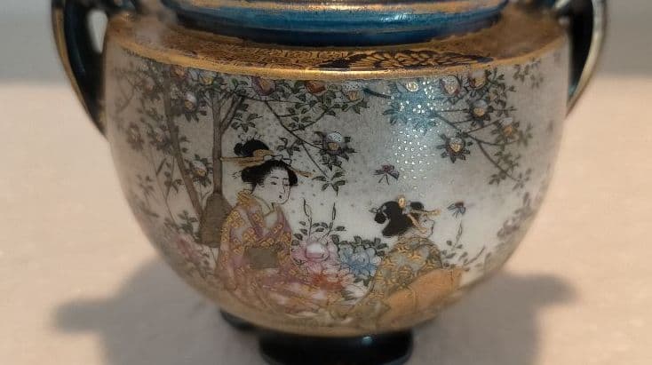 薩摩焼 楠部 明治時代 香炉