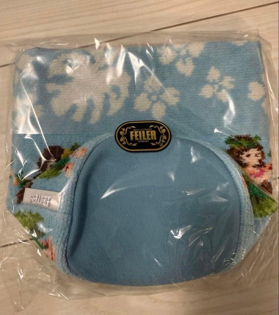 新品未開封　feiler マナマナ　ファブリックバスケット　ブルー