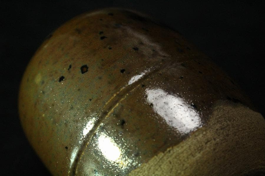 茶道具 古瀬戸 茶入 仕服付(K-YC386)