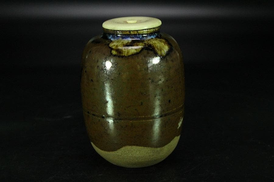 茶道具 古瀬戸 茶入 仕服付(K-YC386)