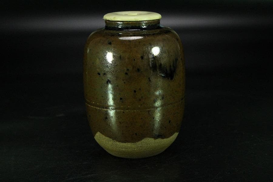 茶道具 古瀬戸 茶入 仕服付(K-YC386)