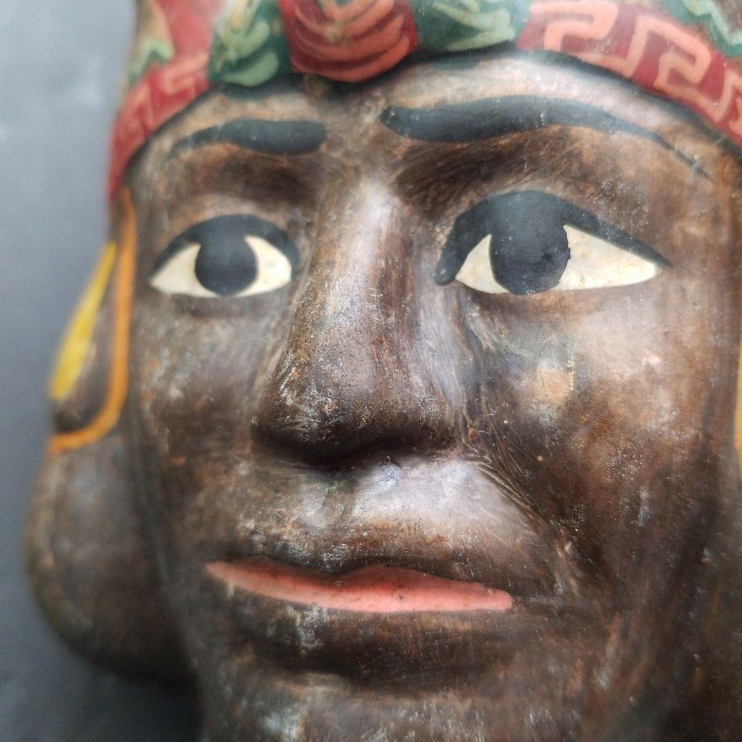 面型花瓶？民芸品(マヤ アステカ アンティーク)1個