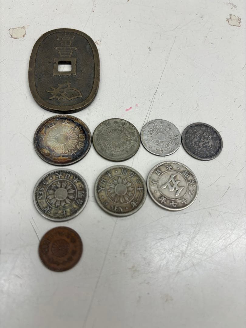 C3257【アンティーク】古銭おまとめ　9枚