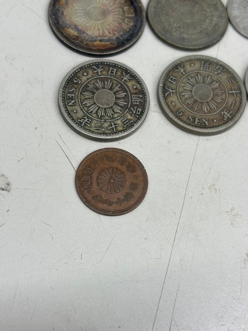 C3257【アンティーク】古銭おまとめ　9枚
