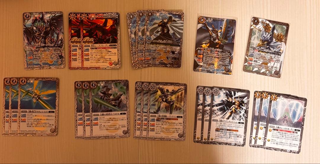 バトスピ　騎士契約　デッキ　二重スリーブ　差し替えパーツ付き