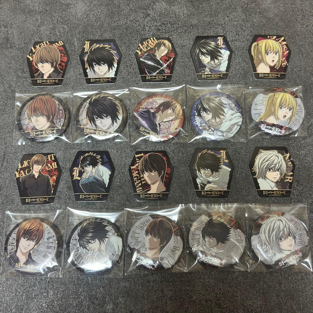 【レア】【フルコンプ】「DEATH NOTE」缶バッジ/夜神月、L、弥海砂、ニア