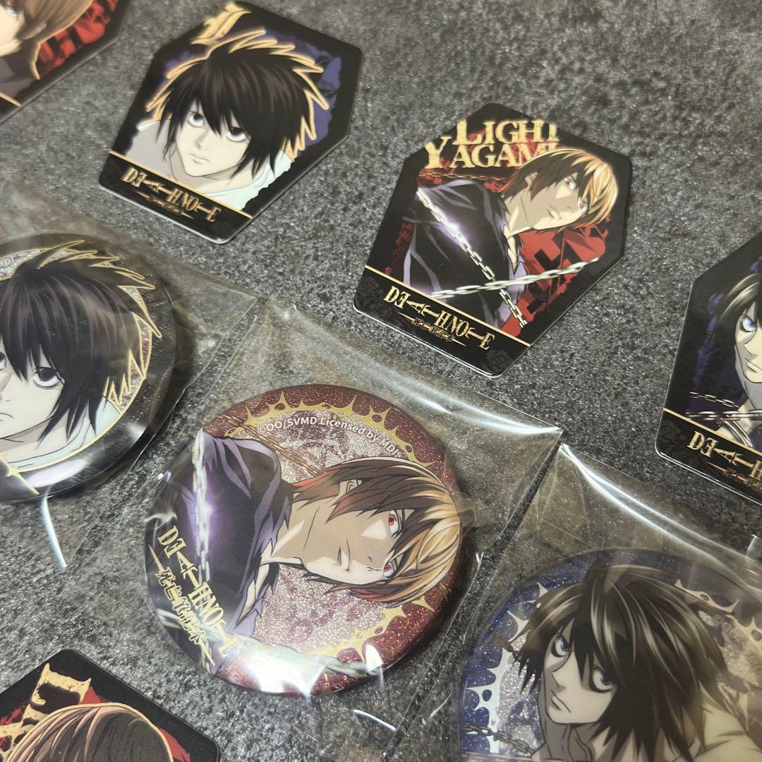 【レア】【フルコンプ】「DEATH NOTE」缶バッジ/夜神月、L、弥海砂、ニア
