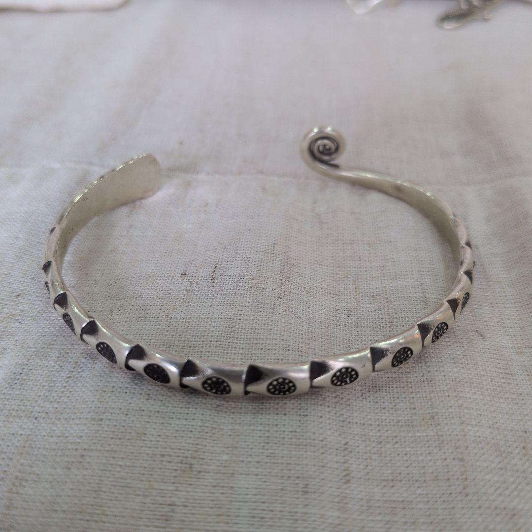 カレンシルバー　シルバー925 高純度　19cm バングル 幸運