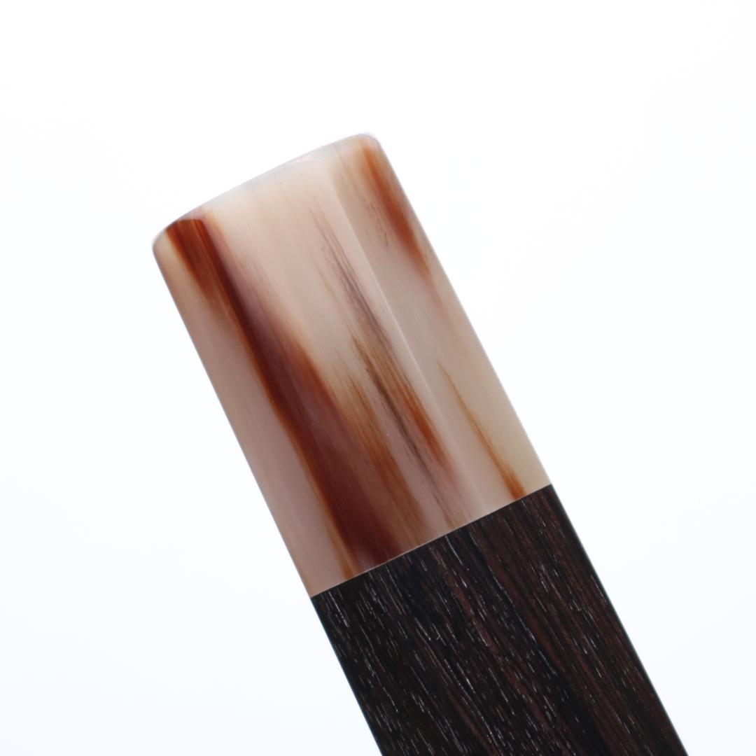 黒檀八角 水牛口輪 包丁の柄 ハンドル 牛刀 210mm用