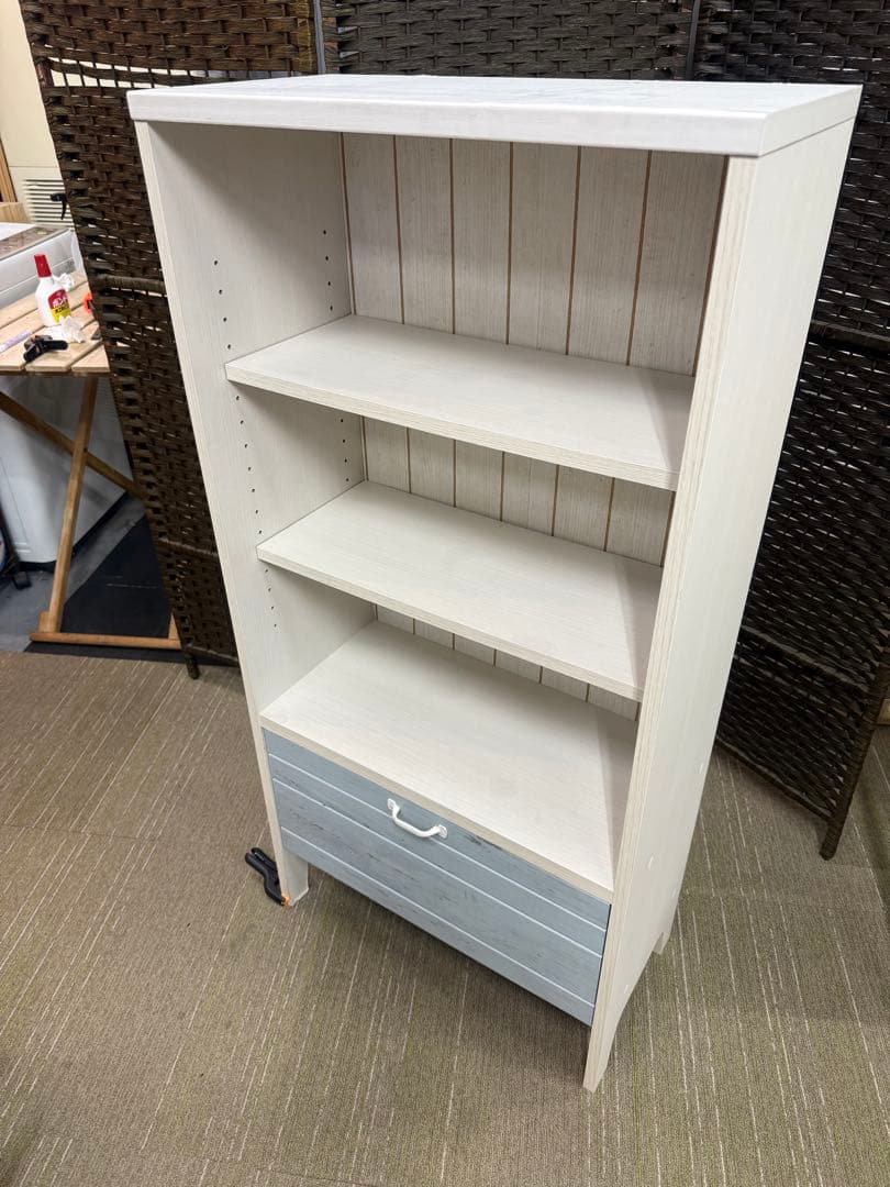 【洗浄消毒作業済】ニトリ　フリーラック　マリーナ　SEA1260HWW&BL