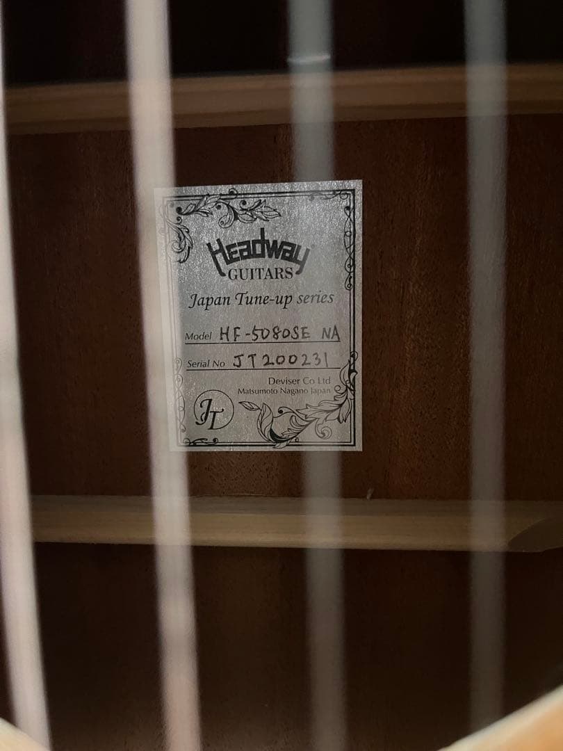 Headway HF-5080SE-NA アコースティックギター　ケース付き