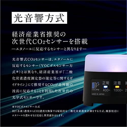 【日本精機】 CO2Lamp CO2センサー 黒 二酸化炭素測定器・濃度計・検A